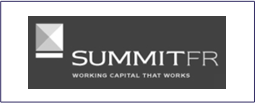 A black and white logo of summit